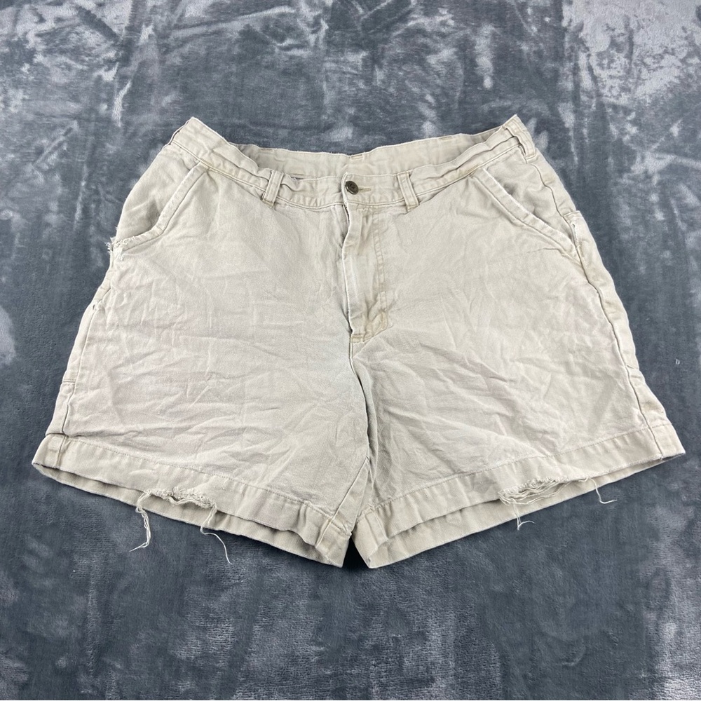 Patagonia Shorts men's 35 Stand Up Canvas 6" Inseam Organic Cotton White Outdoor